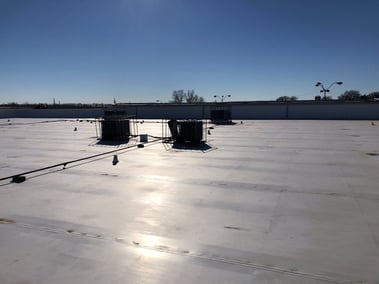 Hail Damage on Commercial Roof