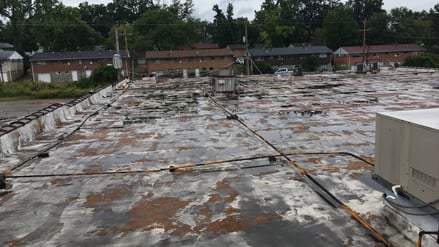 Hail Damage on Commercial Roof